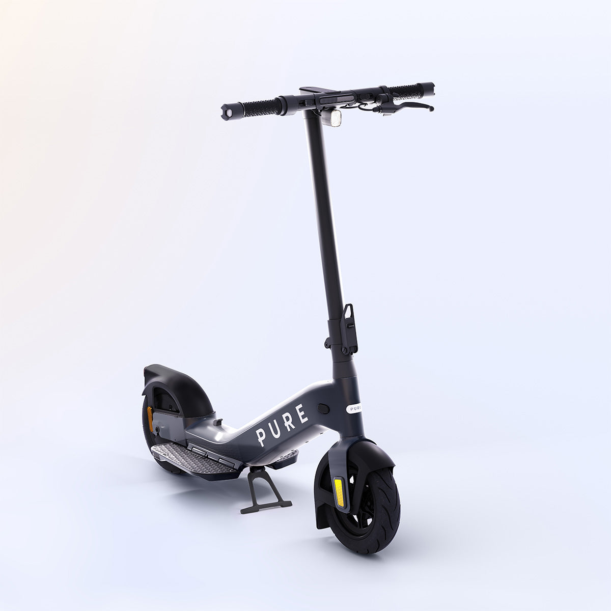 Pure Advance+ Electric Scooter - The ultimate riding position More stability. 70% more slimline. 50km range.