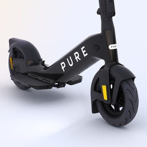 Pure Advance+ Electric Scooter - The ultimate riding position More stability. 70% more slimline. 50km range.